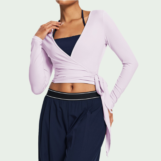 Mesh Long-Sleeve Yoga Shrug