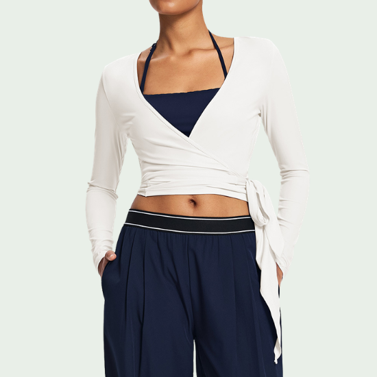 Mesh Long-Sleeve Yoga Shrug