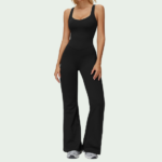 Brushed Warmth Cross-Back Jumpsuit – Flared Bootcut