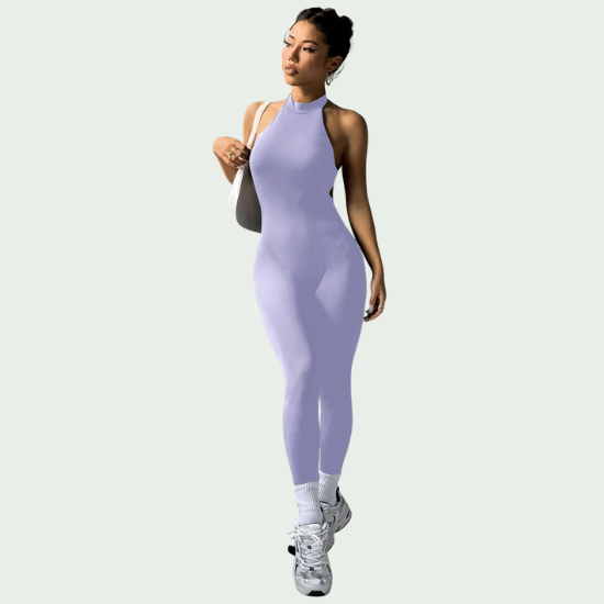 Bulk Halter-Neck Peach-Butt Yoga Jumpsuit