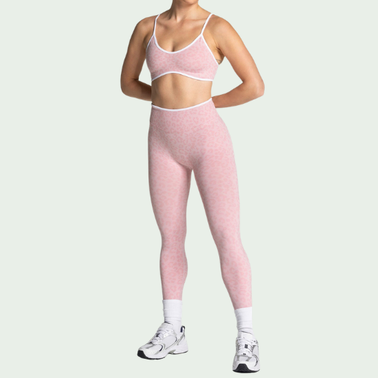 Seamless Leopard Print Yoga Bra 