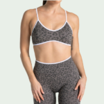 Seamless Leopard Print Yoga Bra 