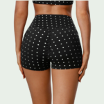 Women’s Polka Dot Printed Hip-Lifting Yoga Shorts