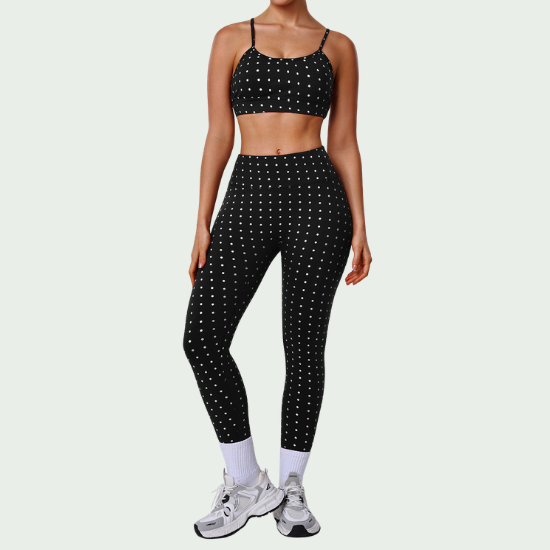 Women’s Hot  Polka Dot Yoga Suit