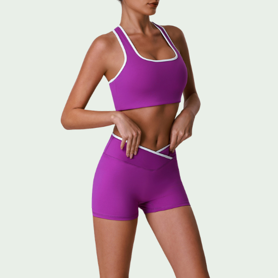 Women’s High-Waisted Hip-Lifting short Sportswear Set