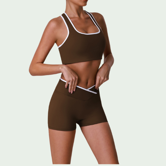 Women’s High-Waisted Hip-Lifting short Sportswear Set
